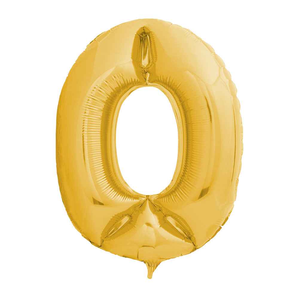 Globo Metálico Satín Matte 40 cm N° 0 (Oro-Silver-Verde-Rosa Oro) | Big Party